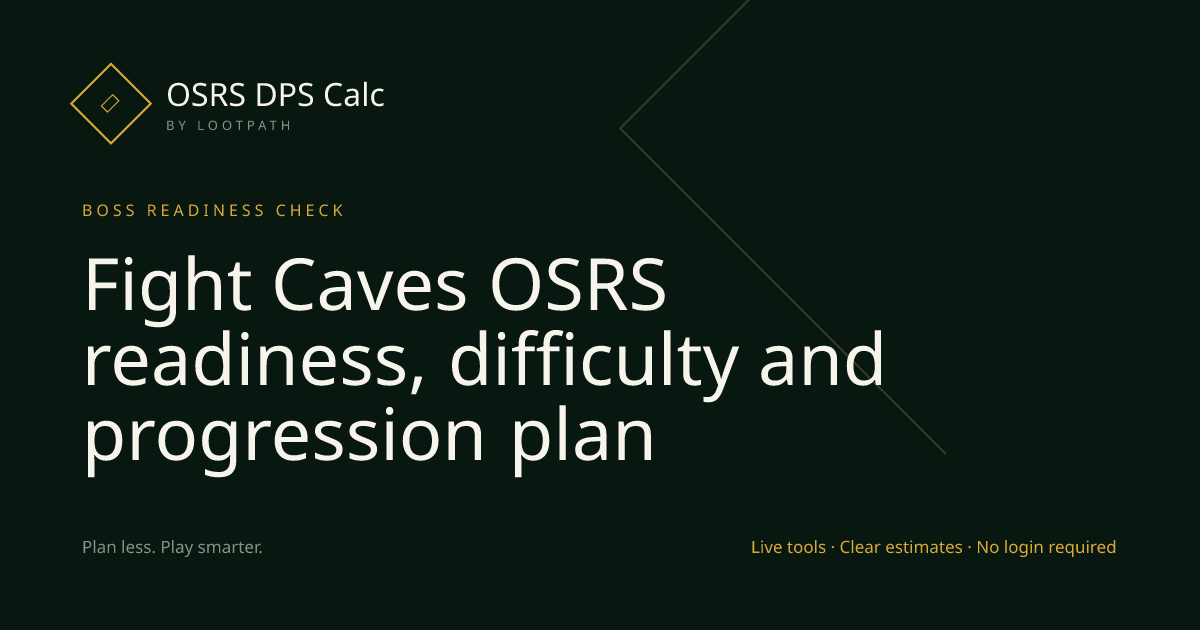 Fight Caves OSRS decision guide overview