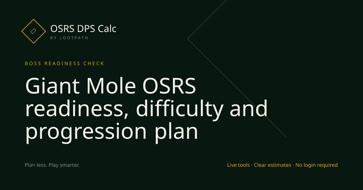 Giant Mole OSRS decision guide overview