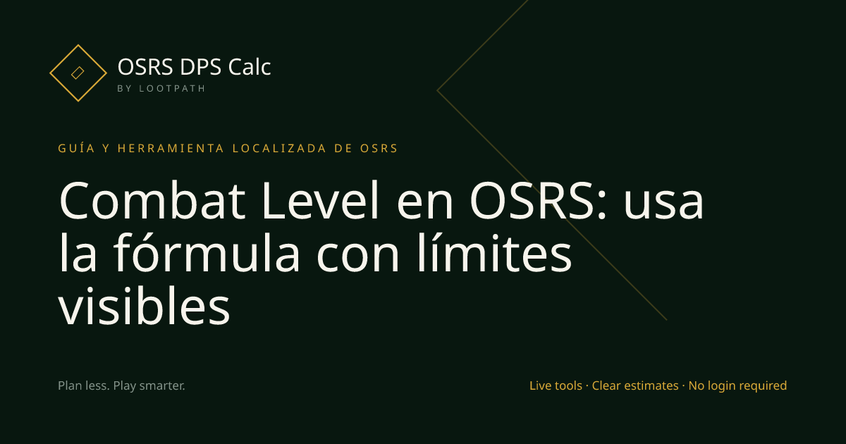 Combat Level OSRS decision guide overview