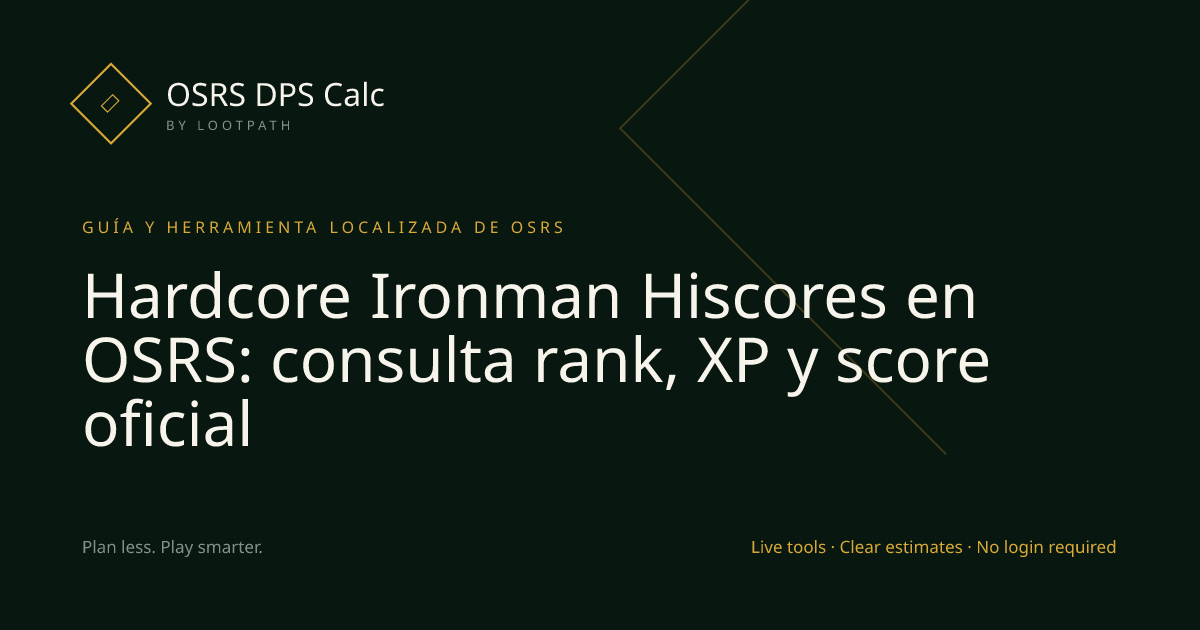 Hardcore Ironman Hiscores OSRS decision guide overview