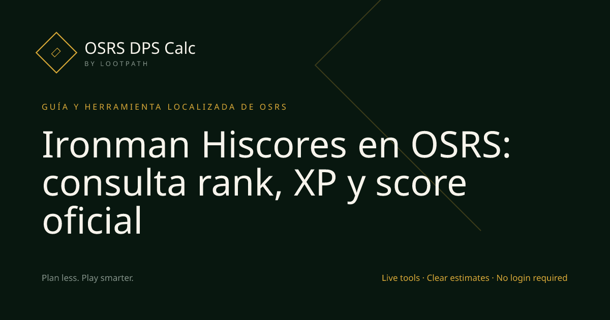 Ironman Hiscores OSRS decision guide overview