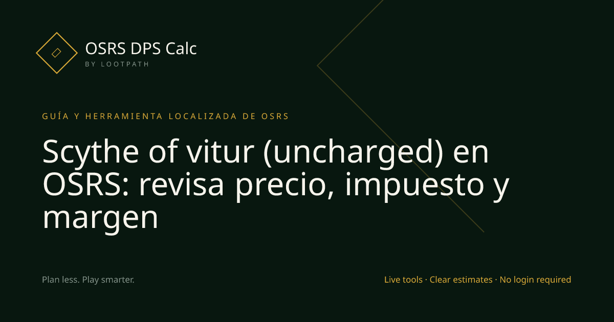 Scythe of vitur (uncharged) OSRS decision guide overview