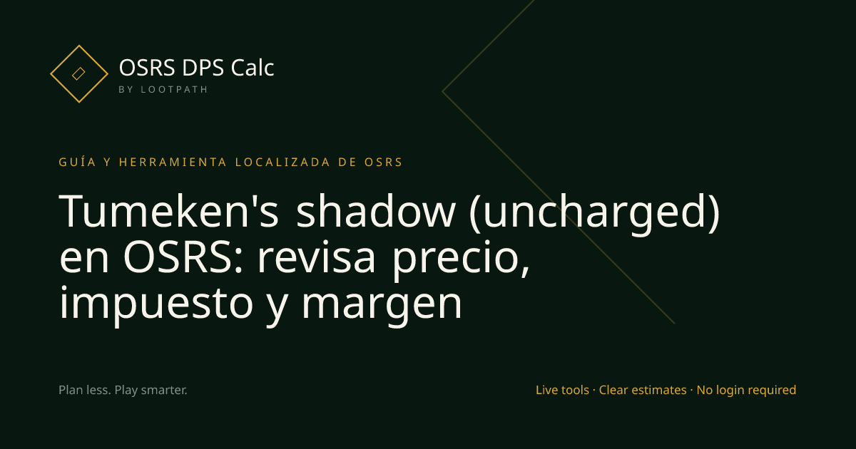 Tumeken's shadow (uncharged) OSRS decision guide overview