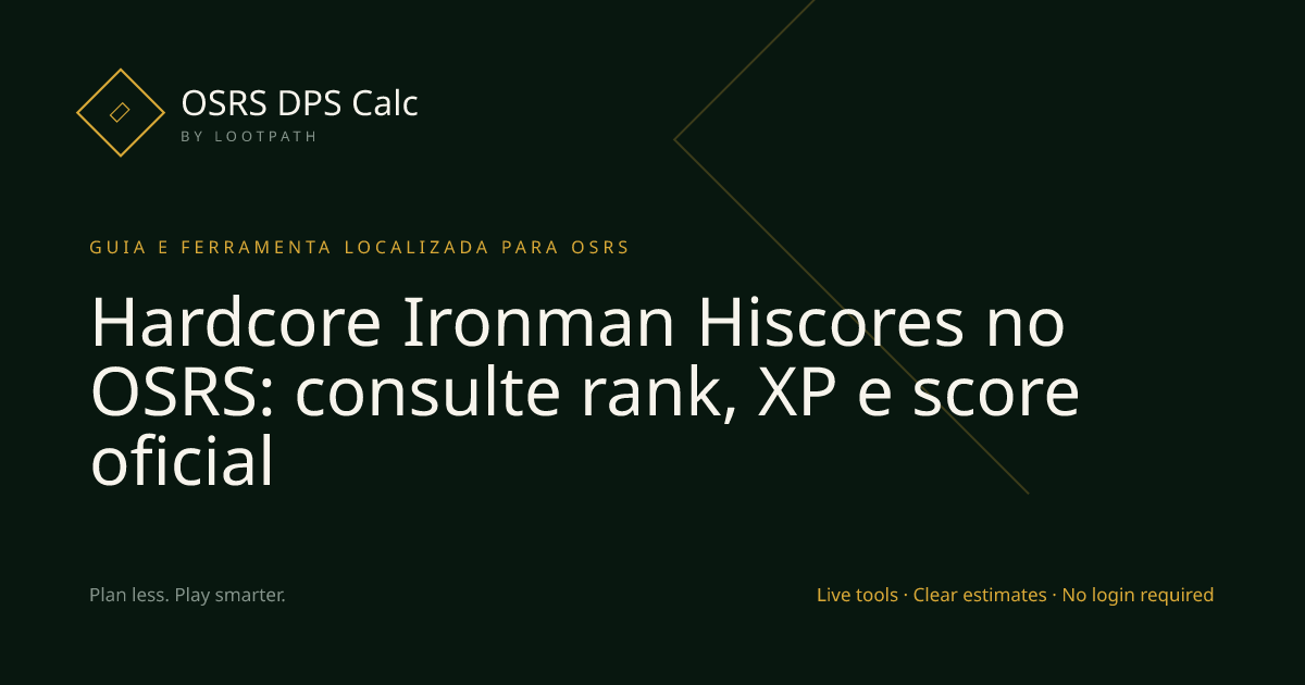Hardcore Ironman Hiscores OSRS decision guide overview