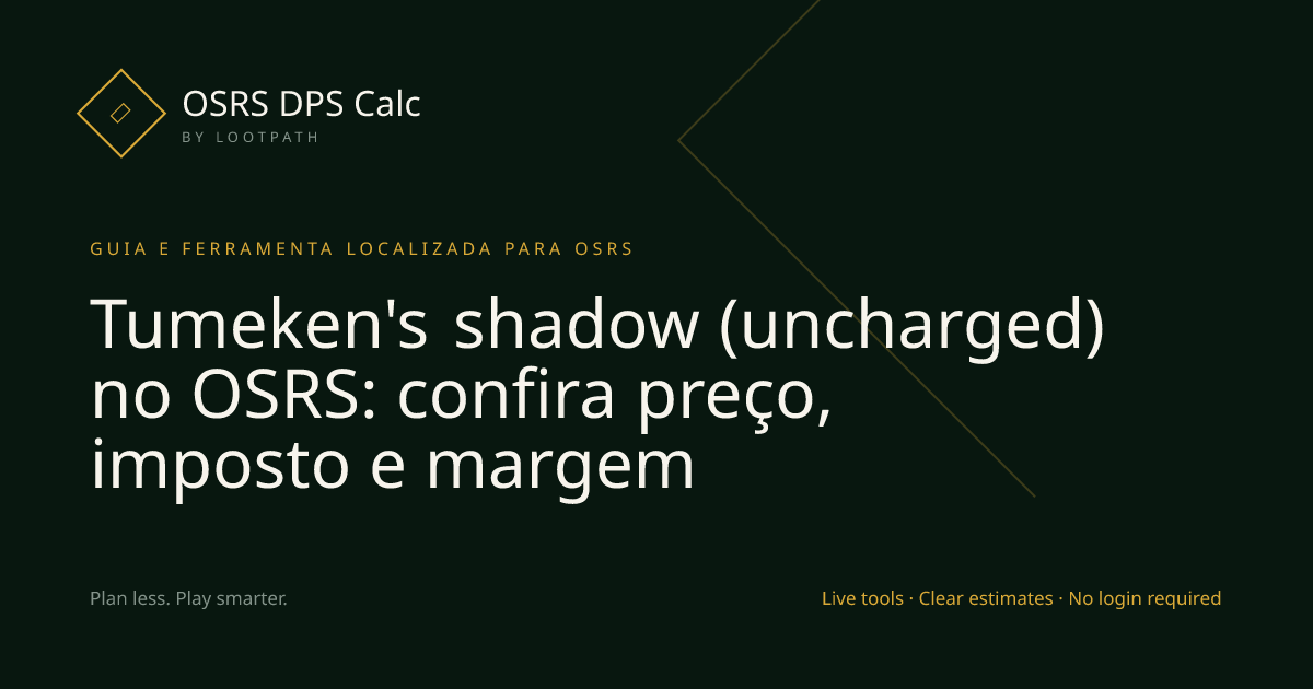 Tumeken's shadow (uncharged) OSRS decision guide overview