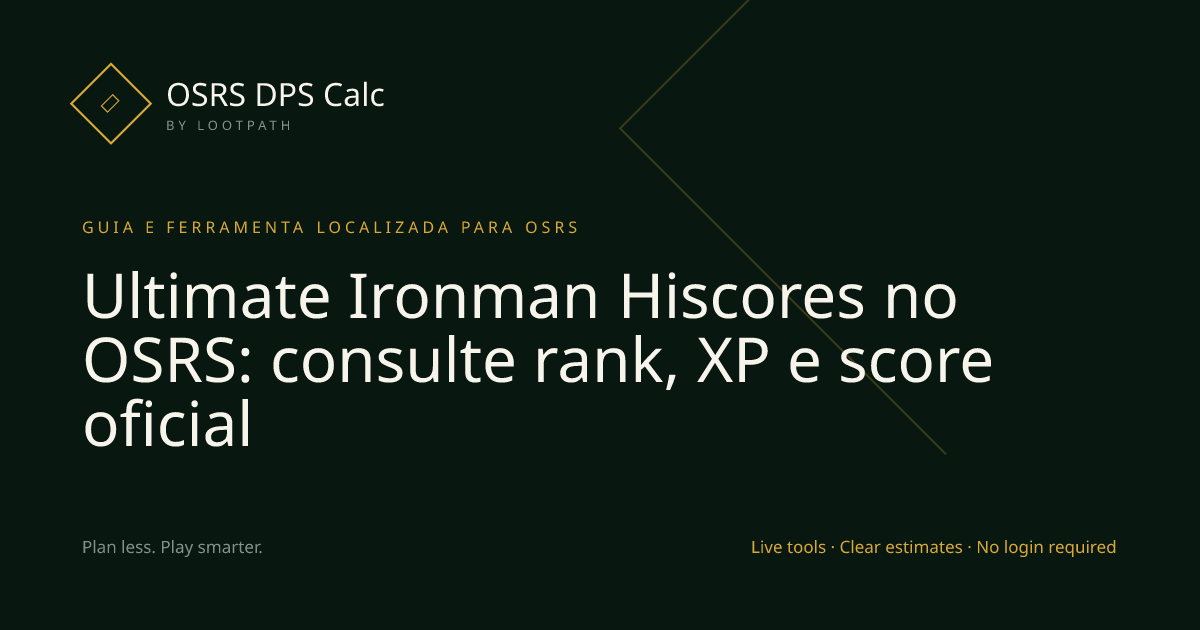 Ultimate Ironman Hiscores OSRS decision guide overview