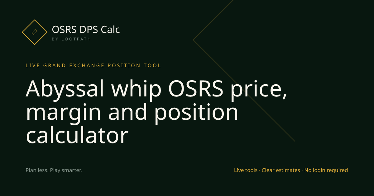 Abyssal whip OSRS decision guide overview