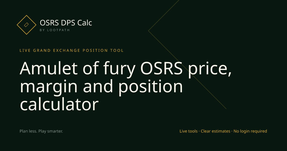 Amulet of fury OSRS decision guide overview
