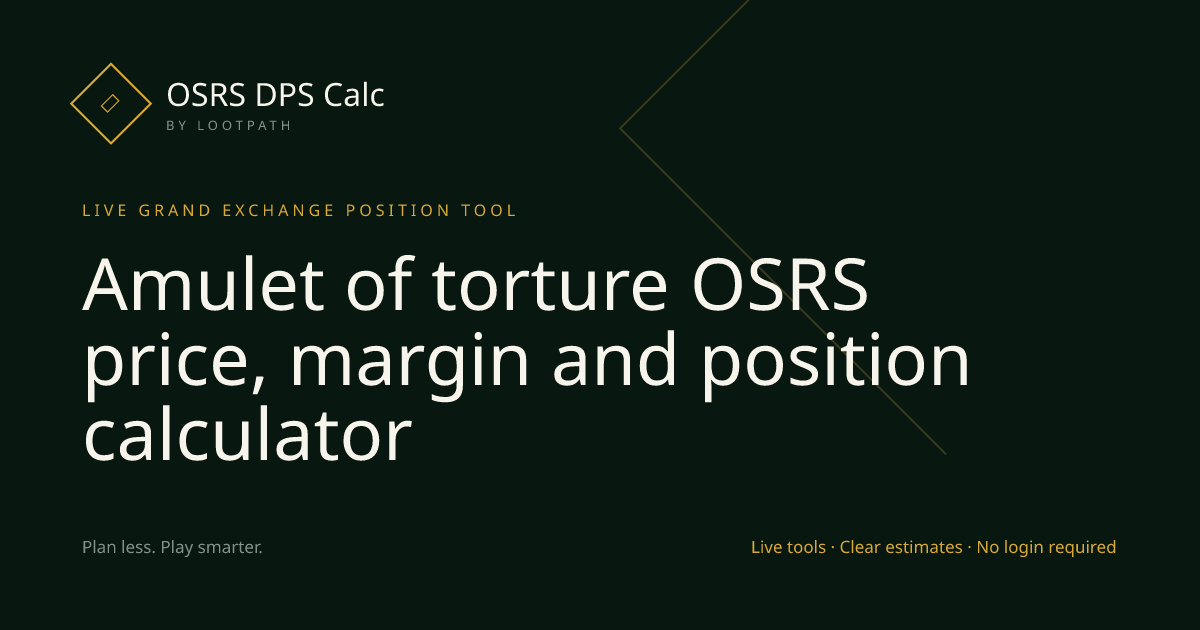 Amulet of torture OSRS decision guide overview