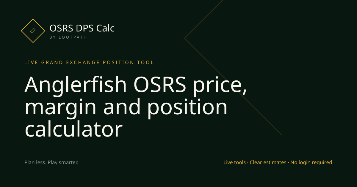 Anglerfish OSRS decision guide overview