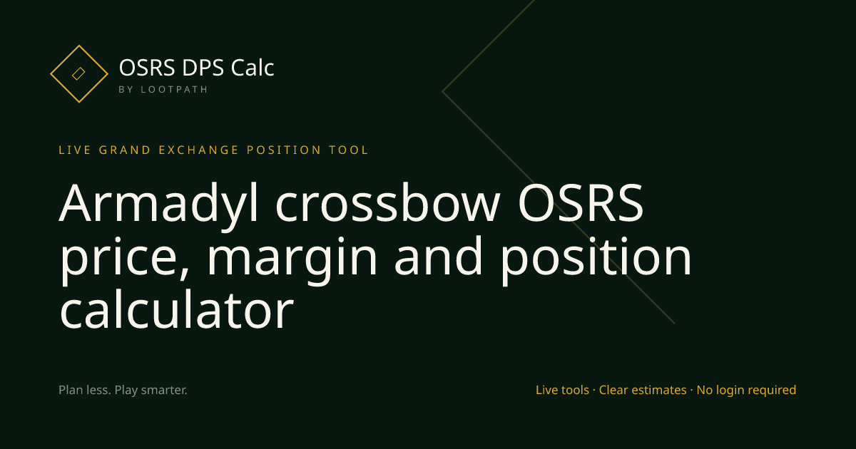 Armadyl crossbow OSRS decision guide overview