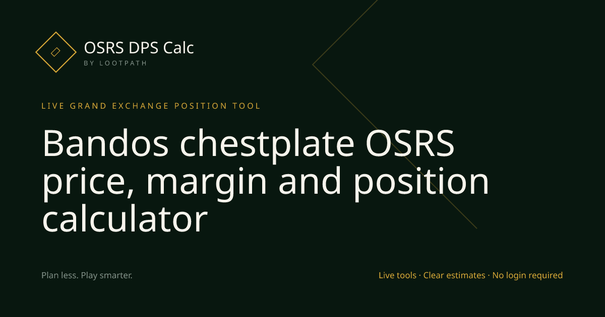 Bandos chestplate OSRS decision guide overview