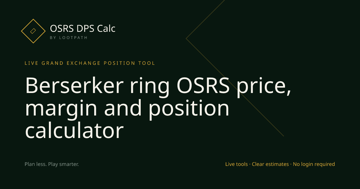 Berserker ring OSRS decision guide overview