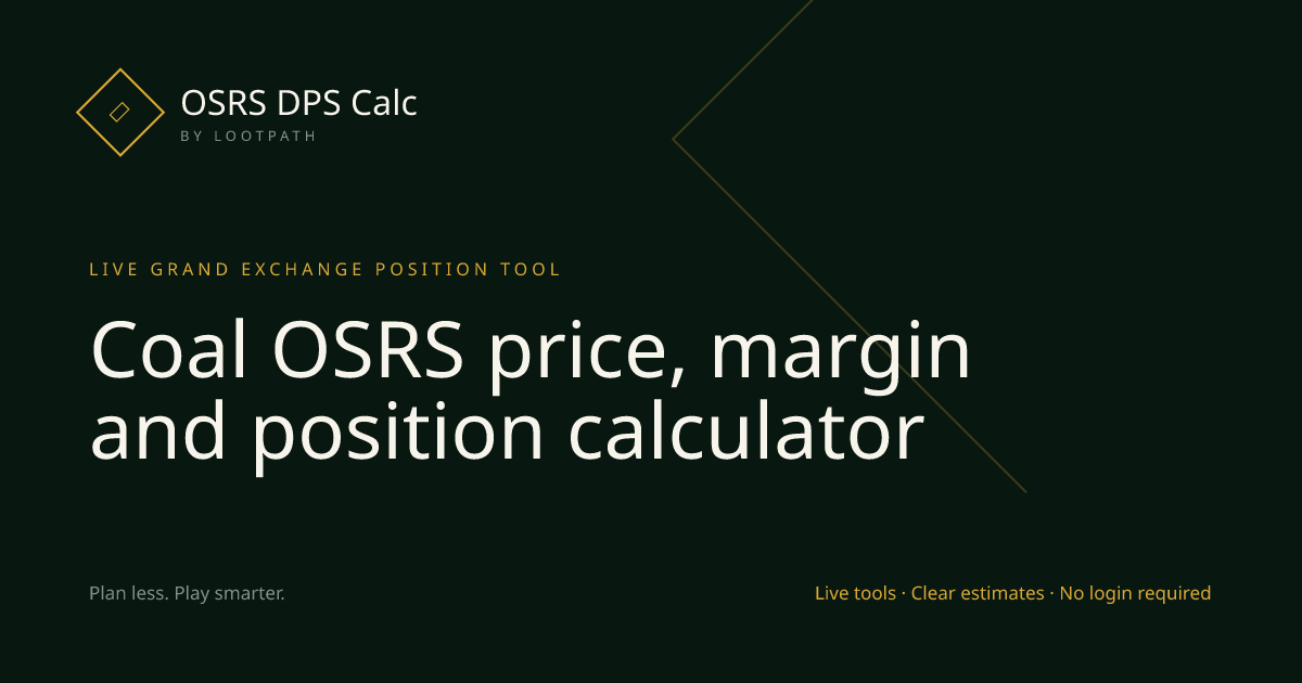 Coal OSRS decision guide overview