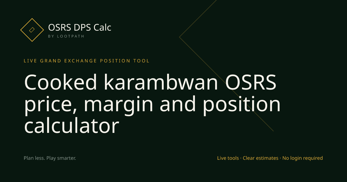 Cooked karambwan OSRS decision guide overview