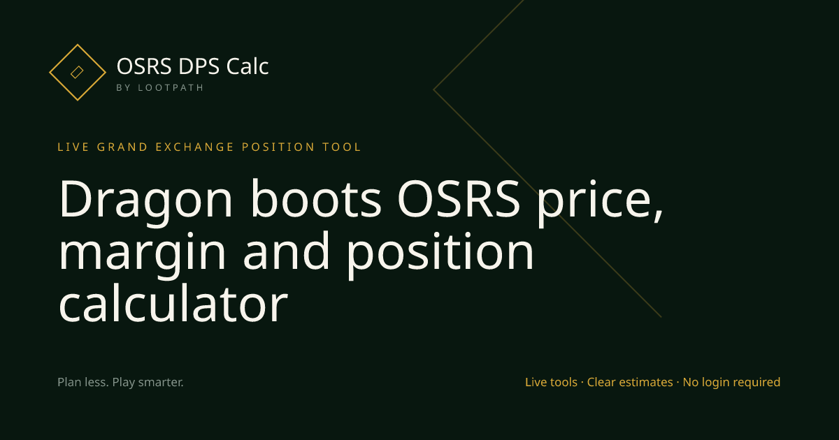 Dragon boots OSRS decision guide overview