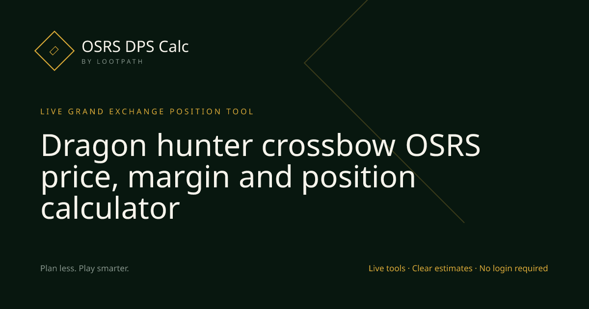 Dragon hunter crossbow OSRS decision guide overview
