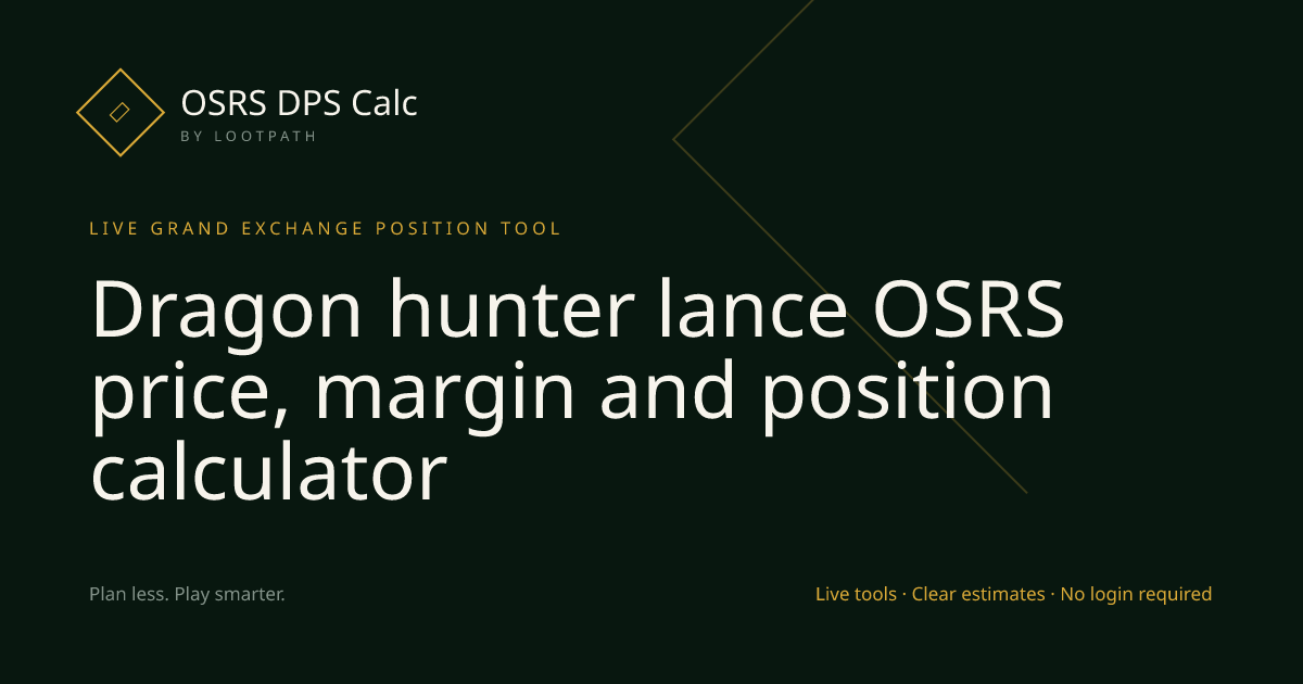 Dragon hunter lance OSRS decision guide overview
