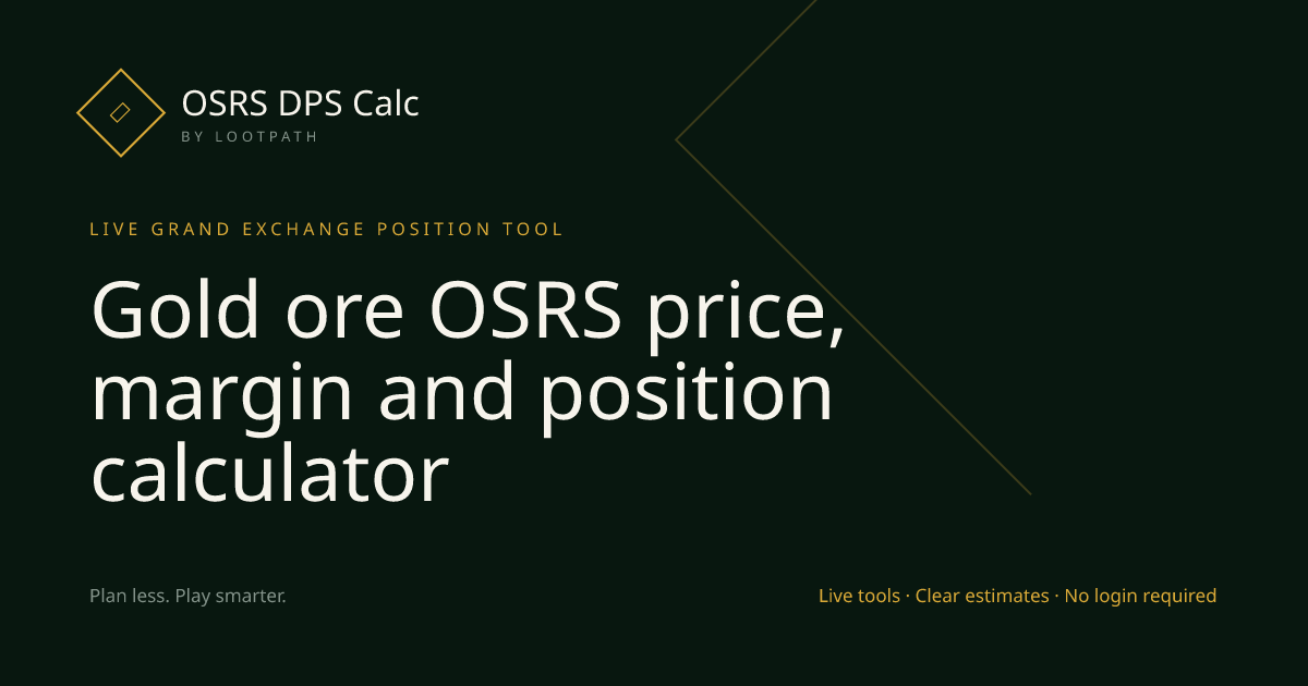 Gold ore OSRS decision guide overview