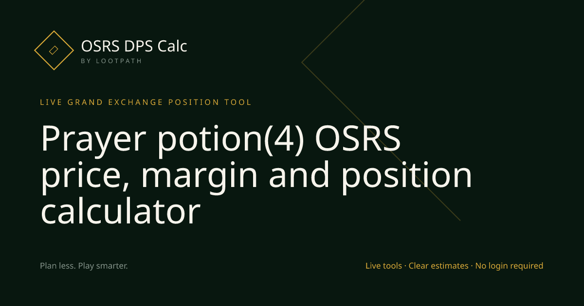 Prayer potion(4) OSRS decision guide overview