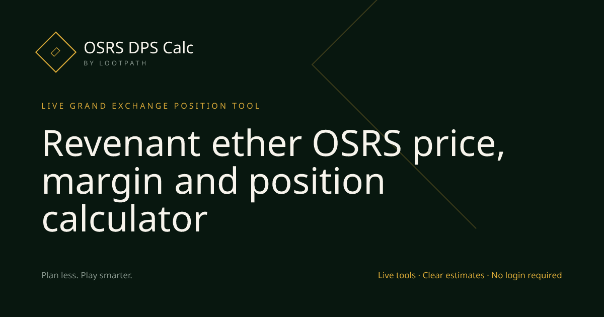 Revenant ether OSRS decision guide overview