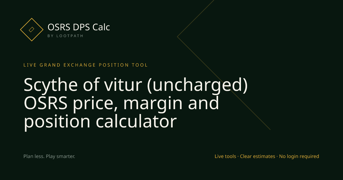 Scythe of vitur (uncharged) OSRS decision guide overview