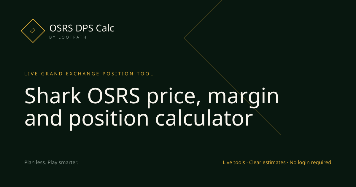 Shark OSRS decision guide overview