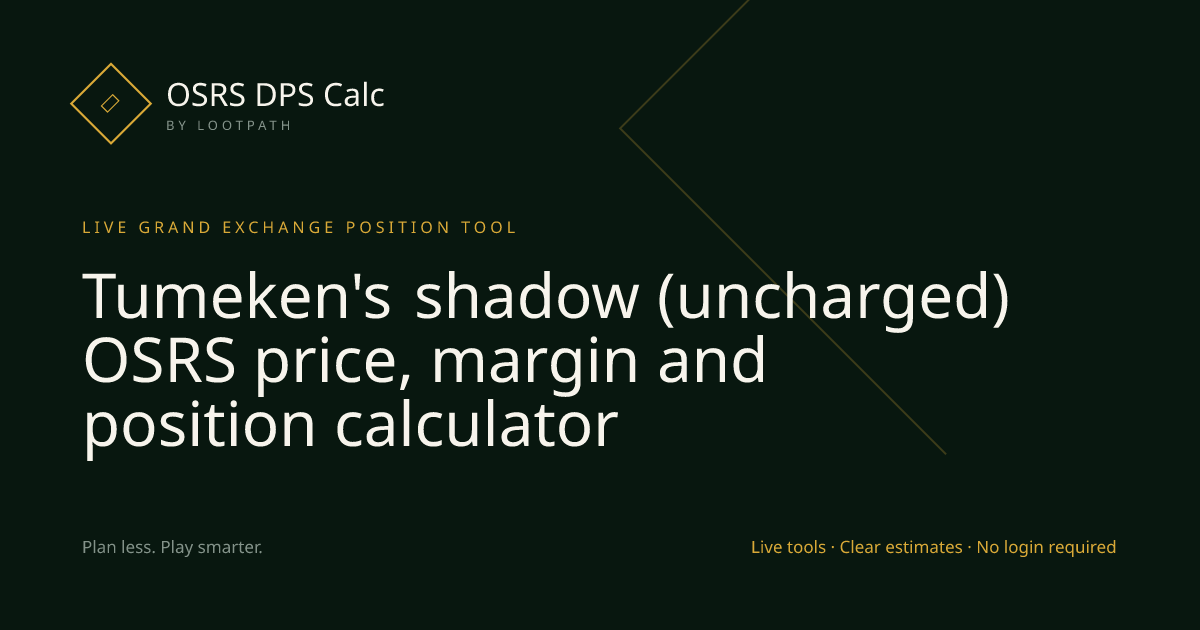 Tumeken's shadow (uncharged) OSRS decision guide overview