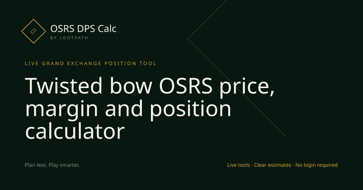 Twisted bow OSRS decision guide overview