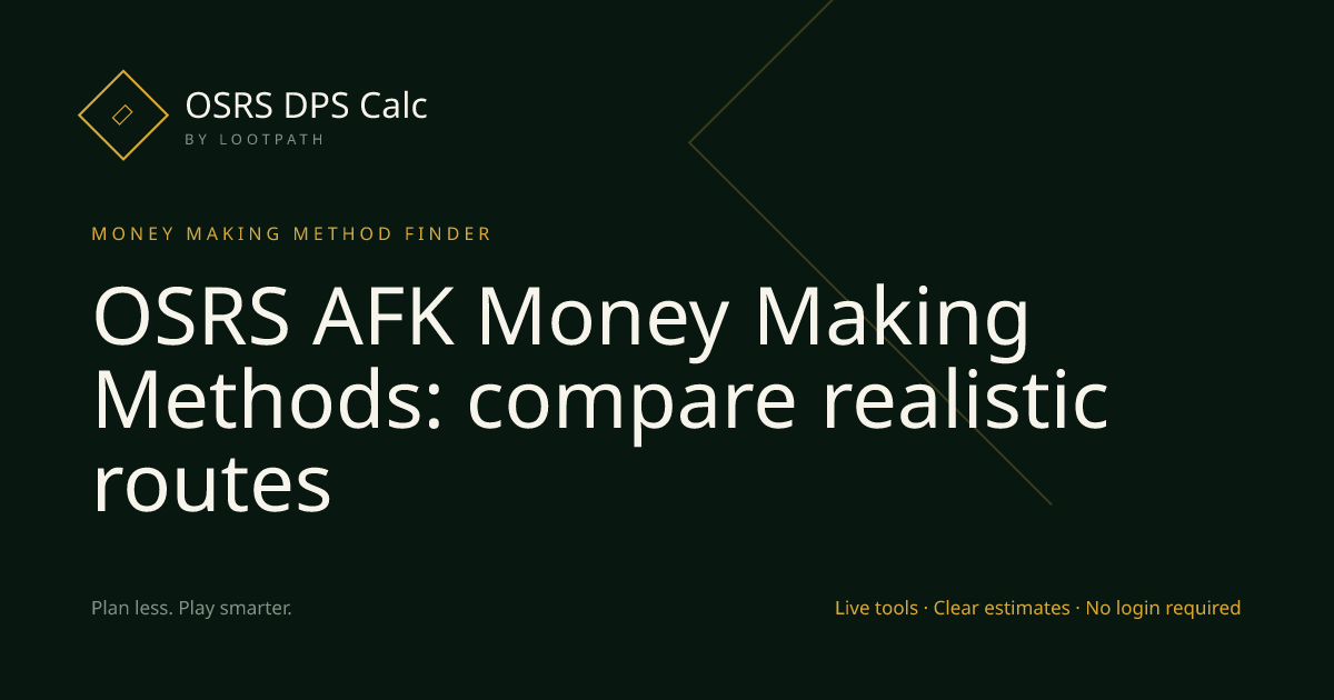 Low-Attention Money Making OSRS decision guide overview