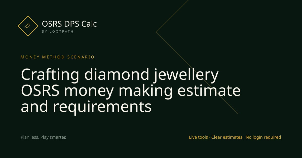 Crafting diamond jewellery OSRS decision guide overview