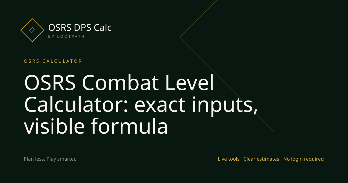 Combat Level OSRS decision guide overview