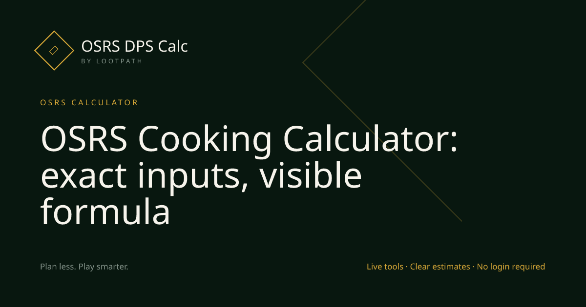Cooking OSRS decision guide overview