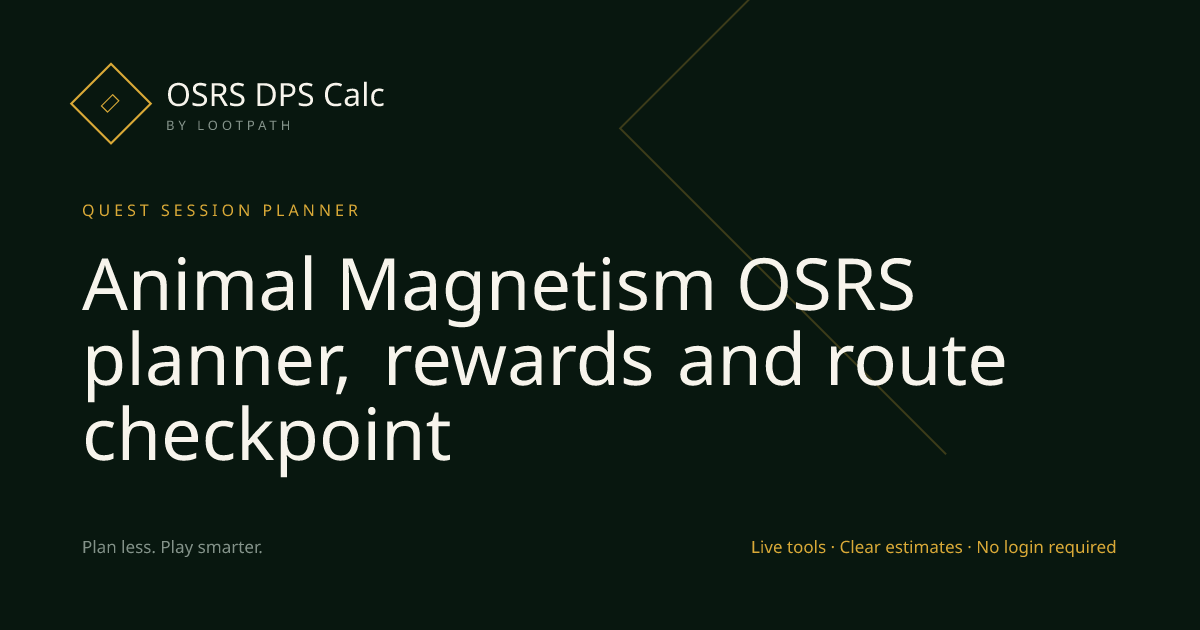 Animal Magnetism OSRS decision guide overview