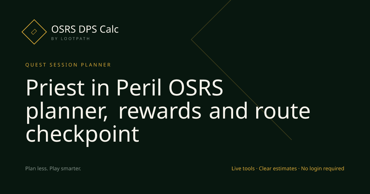 Priest in Peril OSRS decision guide overview
