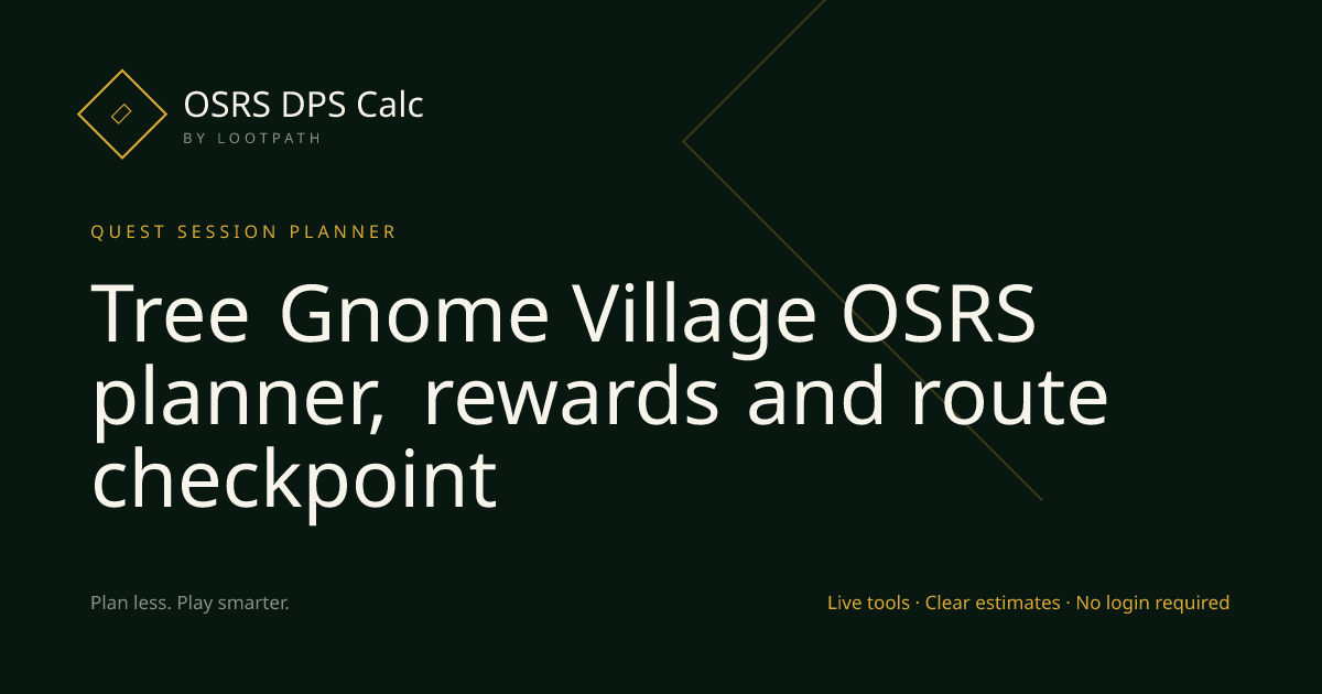 Tree Gnome Village OSRS decision guide overview