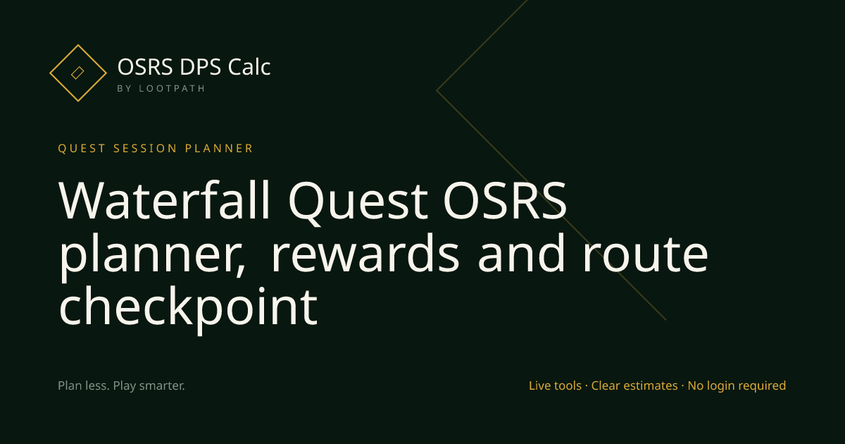 Waterfall Quest OSRS decision guide overview