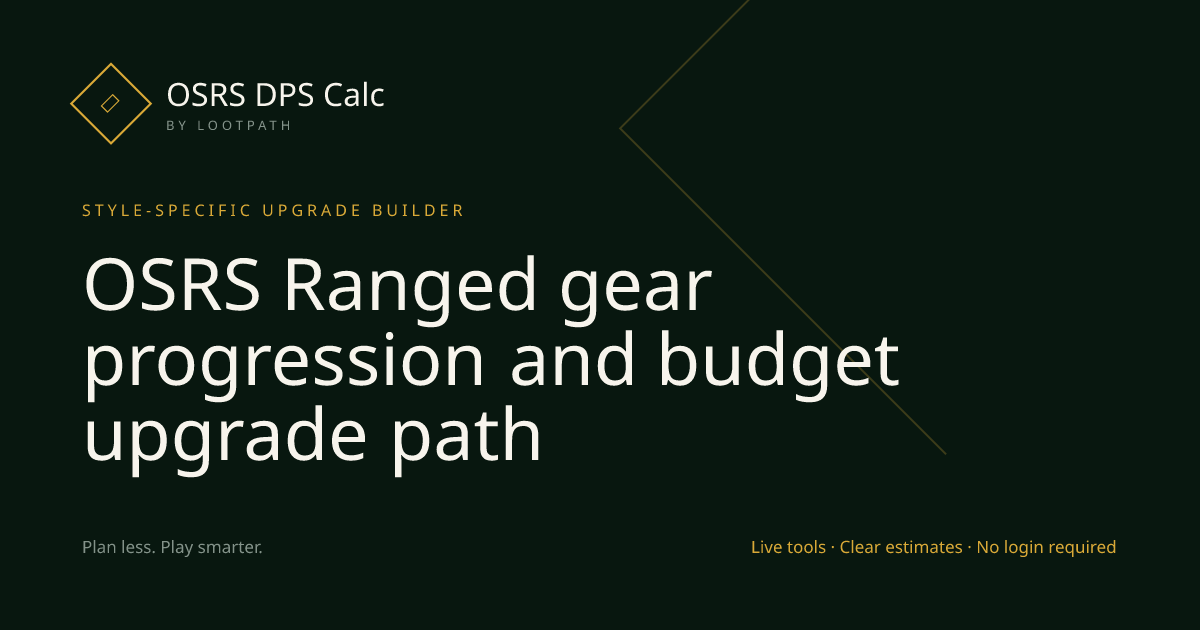 Ranged OSRS decision guide overview